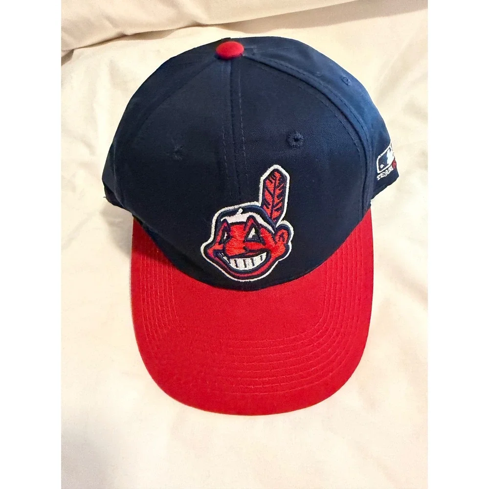 Cleveland‎ Indians MLB Chief Wahoo Youth Baseball Cap Navy Red OC Sports Hat